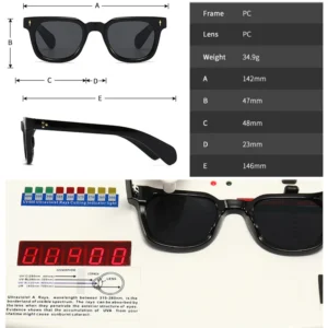 SHAUNA Retro Square Men Rivets Sunglasses Shades UV400 Fashion Women Green Sun Glasses - Image 4