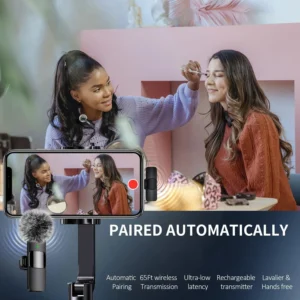 NEW Wireless Lavalier Microphone Audio Video Recording Mini Mic For iPhone Android Laptop Live Gaming Mobile Phone Microphone - Image 4