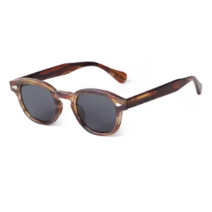 Vintage Tortoise Shell Round Sunglasses Women Men 2024 Brand Design Retro Rivet Yellow Blue Lens Square Sun Glasses Female UV400 - Image 26