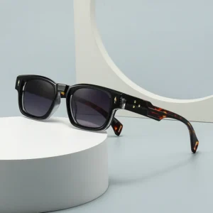 SO&EI Retro Square Sunglasses Women Fashion Brand Designer Gradient Shades UV400 Men Trending Rivets Punk Sun Glasses - Image 2