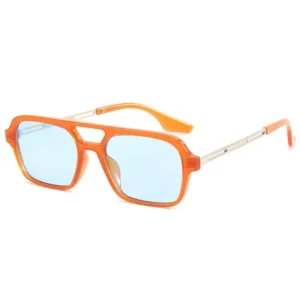 Small Frame Square Sunglasses Woman Brand Designer Fashion Luxury Sun Glasses Female Vintage Hollow Leopard Blue Oculos De Sol - Image 4