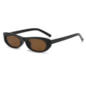 Women's Retro Oval Sunglasses Black Small Frame Fashion Brand Trendy Hot Points Sun Glasses Ladies Star Shades UV400 Eyewear - Image 12